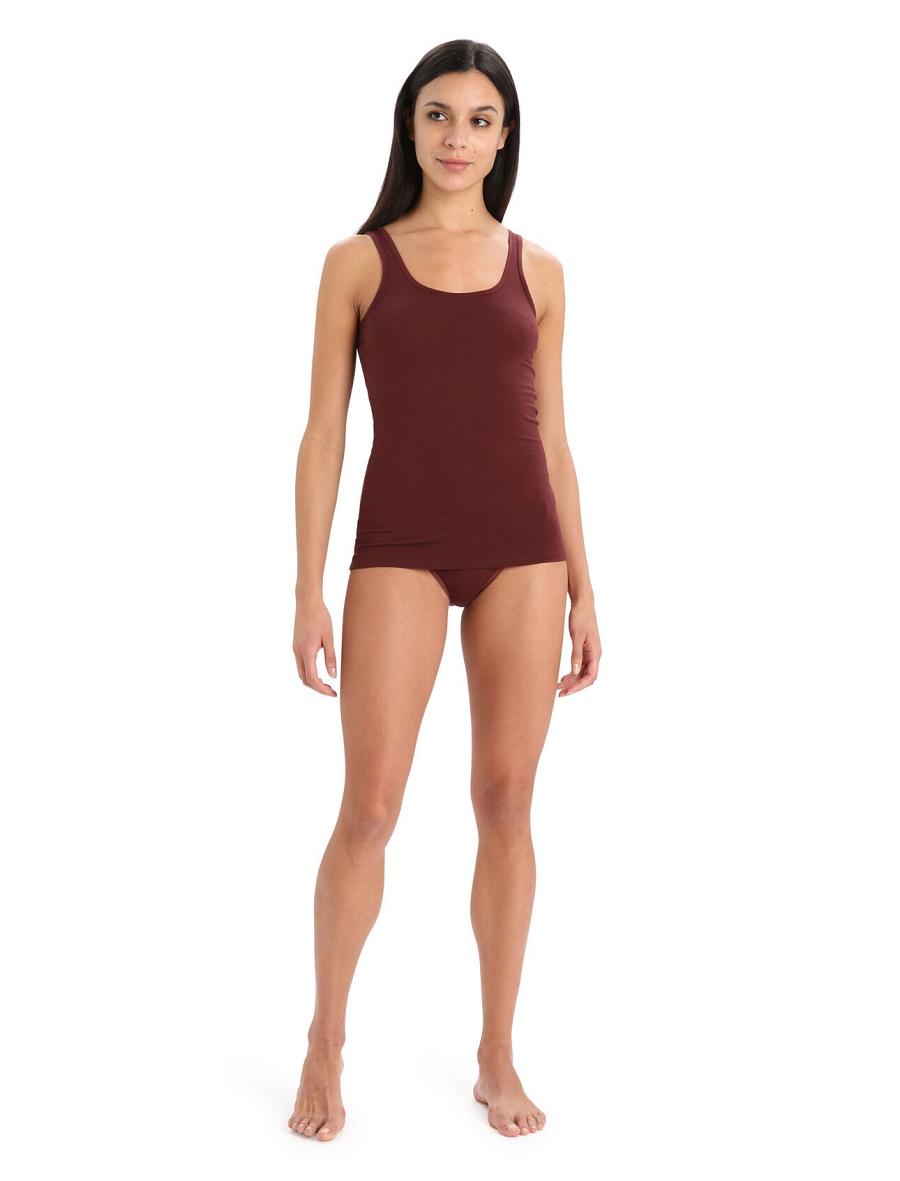 Sous Vêtement Icebreaker Merino Siren Tank Top Femme Rouge | FR 1709VRWD